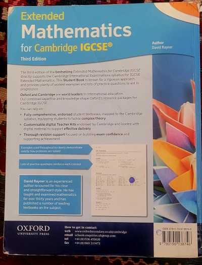 Foto 2 de Extended Mathematics for Cambridge IGCSE (Third Ed.)
